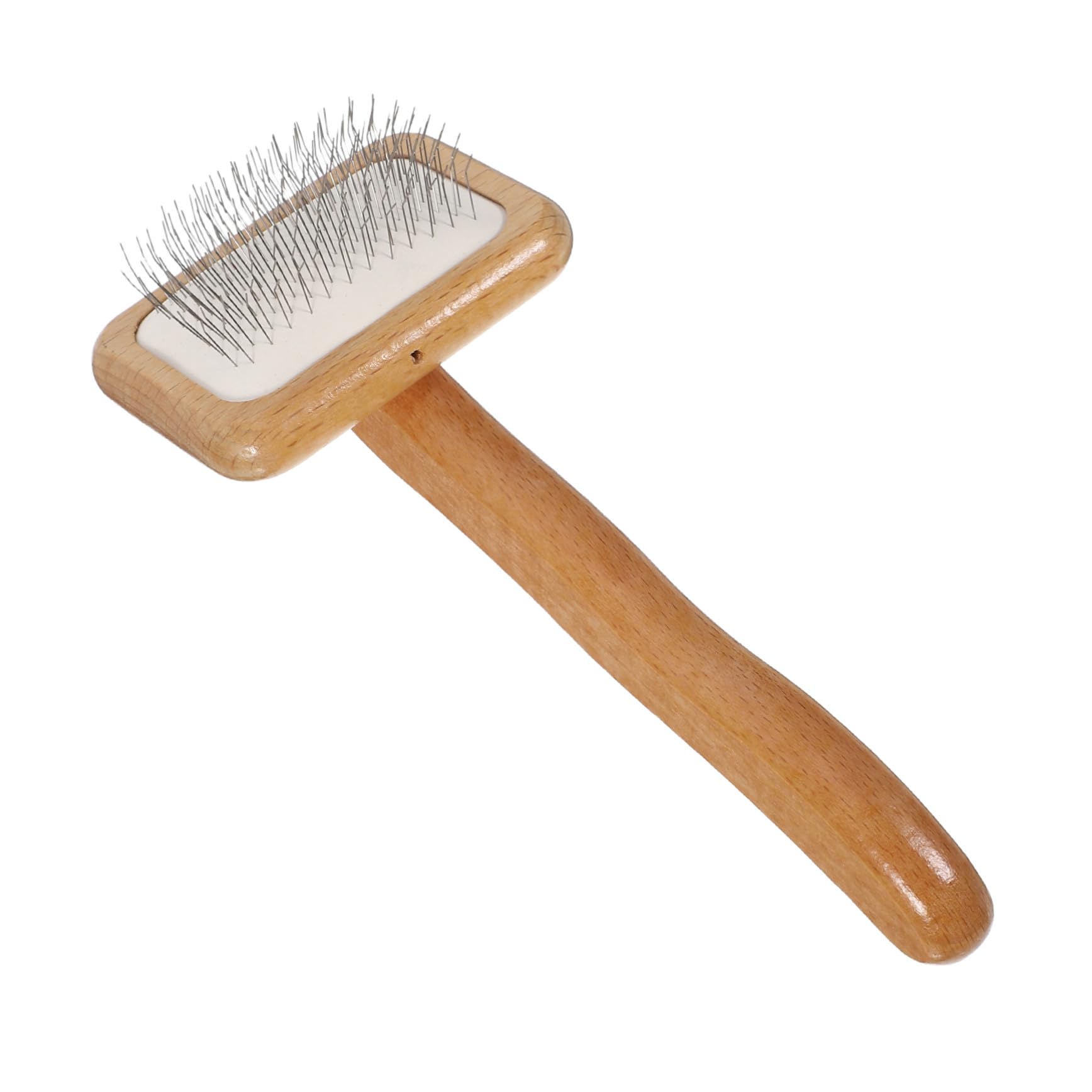Cepillo autolimpiante para perros y gatos en madera natural y acabado premium