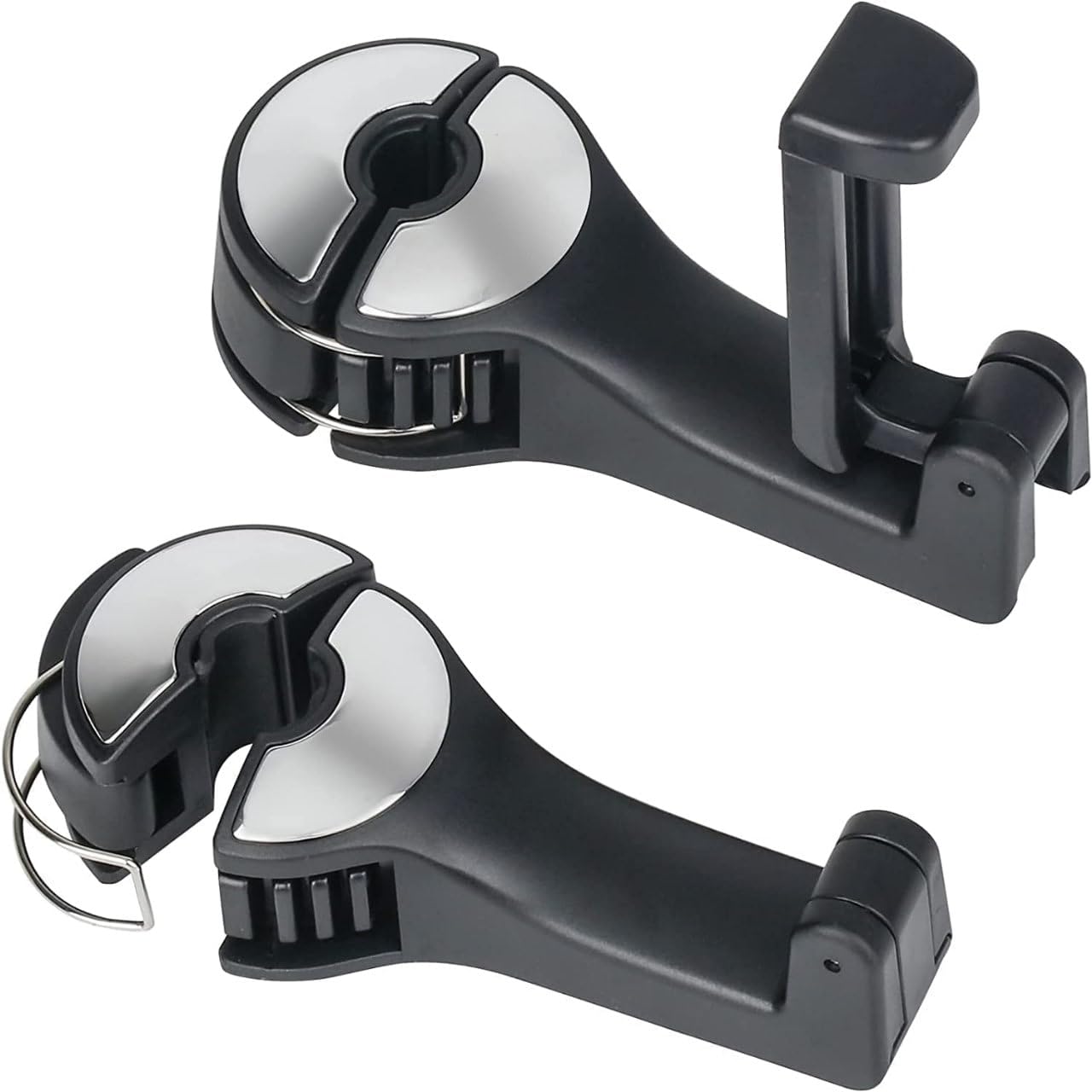 JMC Car Hooks Car Seat Back Hooks with Phone Holder, (2 Pack) Universal Vehicle Car Headrest Hooks Hanger with Lock and Phone Bracket for Holding Phones and Hanging Bag, Purse, Cloth, Grocery-image-18