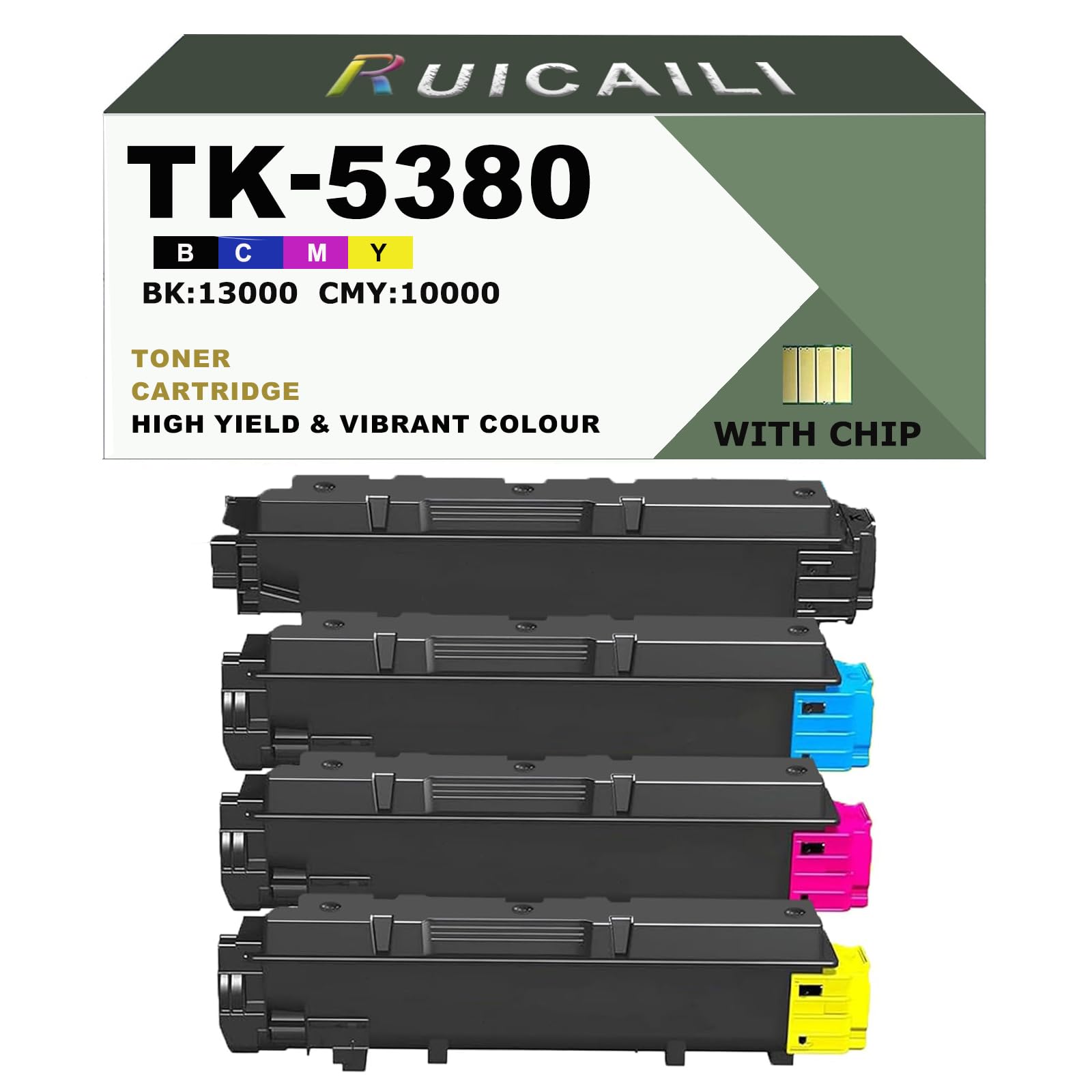 Kaseta z tonerem TK-5380 TK5380 Kompatybilny roboczy zamiennik drukarki do Kyocera Ecosys MA4000cix MA4000cifx PA4000cx, opakowanie 4 szt. (czarny, cyjan, magenta, żółty)