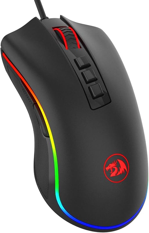 M711 Wired RGB Optical Gaming Mouse 10000 DPI Remapping Keys | Stable Lag-Free Connection, Programmable Button, Vibing Backlight, Ergonomic Grip Body Comfort