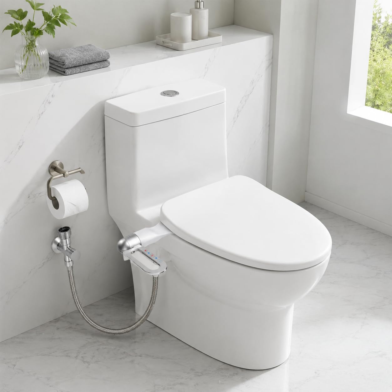 MagiDeal Sedile Portatile per Water con Doppia Funzione di Lavaggio Femminile E Posteriore Dispositivo Igienico in Senza Corrente atto per Sanitari Moderni, style to 2