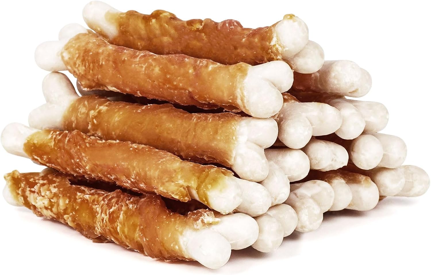 MON2SUN Rawhide-Free Chicken Wrapped Calcium Bones for Dogs - 4 Inch Dental Chews, Teeth Cleaning Treats for Puppies & Small Breeds (10oz Pack)