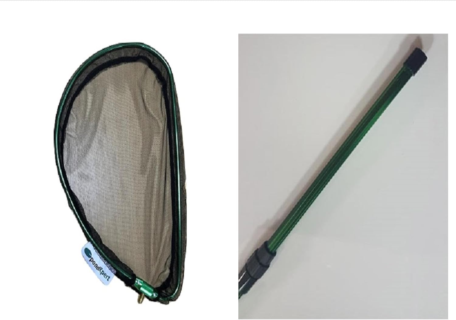 Light N' Easy Pond Net 18 Inch Net Head with Telescopic Pole, Extends to 5'9"(1.8m), 2 Part System, Skimmer Net for Small Debris, Pine Needles, Leafs and Acorns