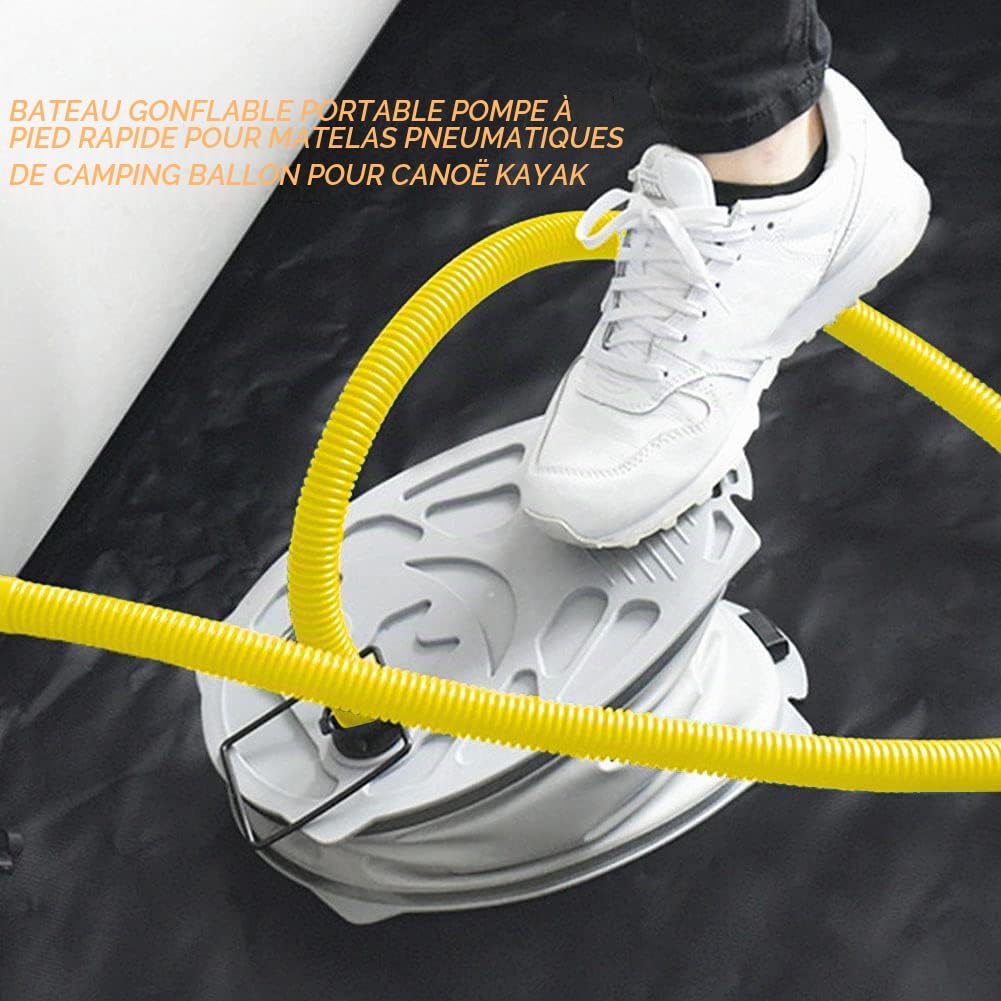 Faderr Pompe à pied, pied pour bateau, air gonflable, bateau matelas canoë, kayak, Taille unique
