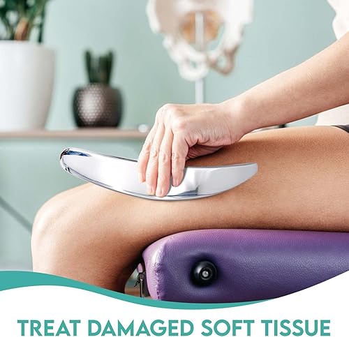 Miniatura 3 de COZLOW Juego de herramientas de raspador muscular 2 en 1  Herramienta IASTM de acero inoxidable para acelerar la recuperación, reducir el dolor