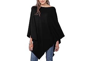 Women's Lightweight Knitted Poncho Scarf