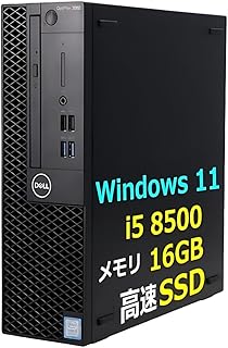 【整備済み品】 TcaraT デスクトップパソコン DELL OptiPlex 3060 SFF 高速 第8世代 Core i5 16GBメモリ SSD 無線LAN Windows 11 MS 条件完全クリア 高コスパモデル