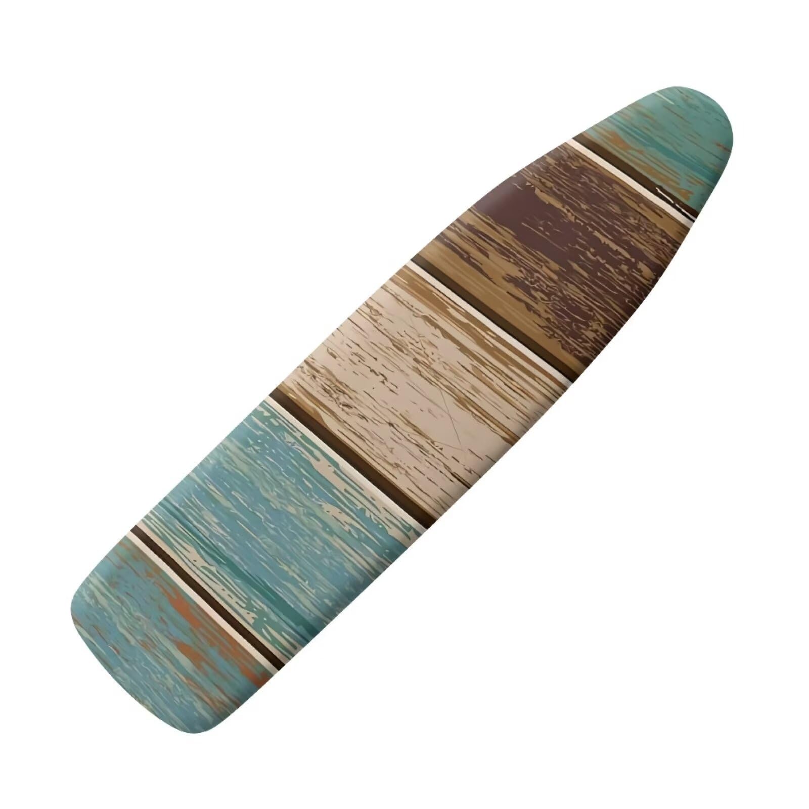NETILGEN Ironing Board Covers Resists Scorching Stain Proof Anti-Slip Protective Covers M for Dimensions 115-122 x 36-40 cm for Home Indoor Hotel, Rustic Wood Grain โ image 1