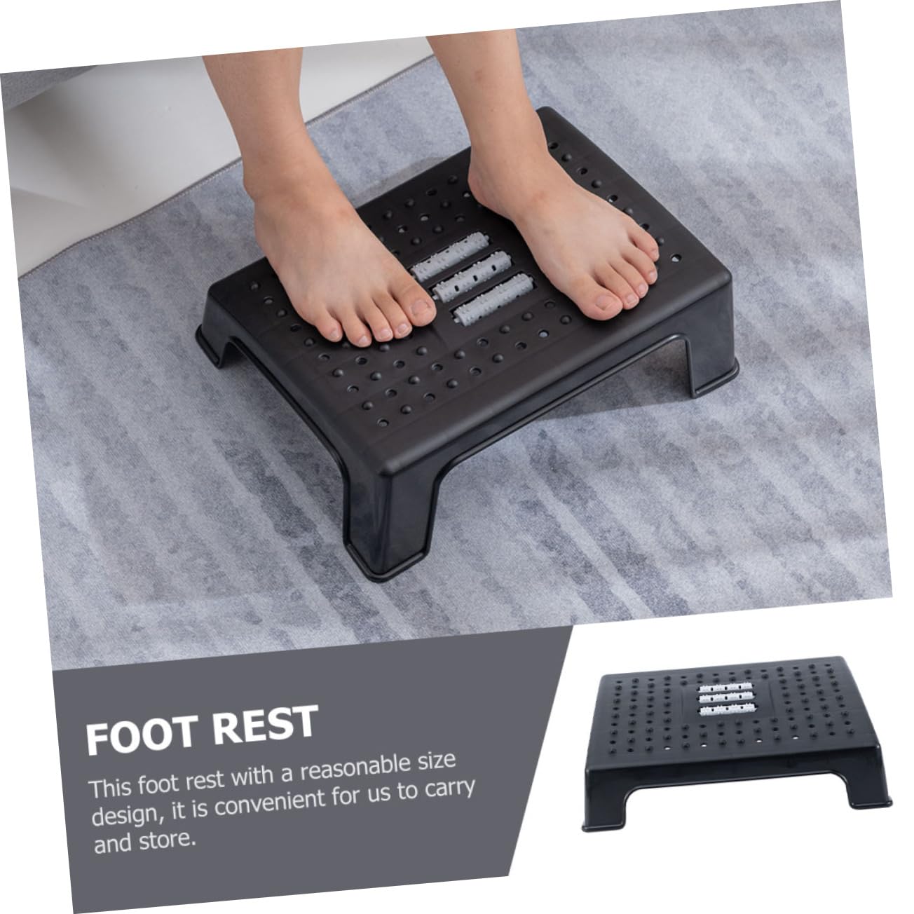 EXCEART 1pezzi Poggiapiedi Ergonomico Per Massaggio Sgabello Massaggiante Per Ufficio e Casa Design Portatile Per Comfort e Benessere Durante Lavoro