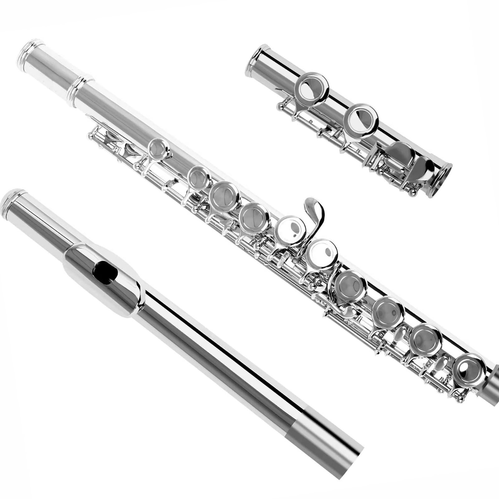 Amazon | フルート 16個の閉じたオープンホールCキー