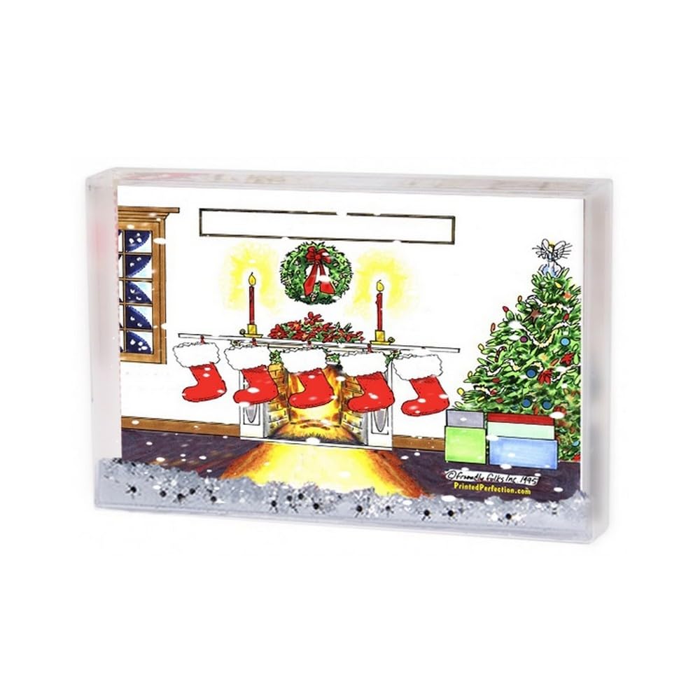 PrintedPerfection.com Personalized Christmas Stocking - 5 Snow Globe Frame Gift