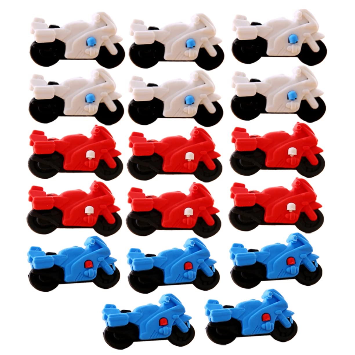 Amazon | SEWACC 20pcs幼児消しゴムバイク型消しゴムキッズ漫画