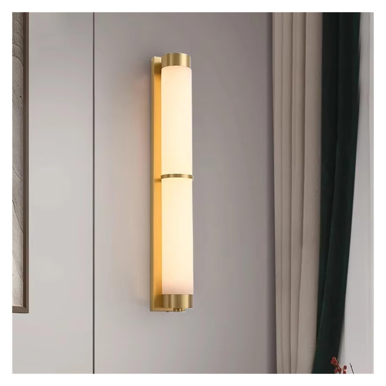 Modern All Copper Living Room TV Background Wall Decoration Lamp Staircase Corridor Marble