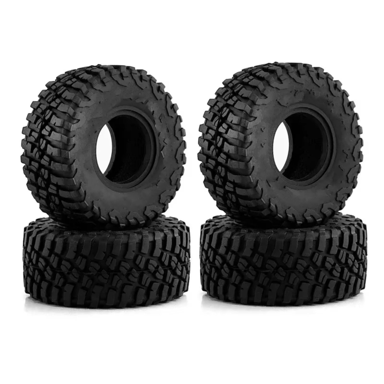 Neumáticos Coche RC Compatible con: Axial para SCX24 para TRX4M AX24 1/18 1/24 Piezas De Mejora para Coche RC Crawler 4 Ruedas De Goma Blanda De 25 X 57 X 22 Mm