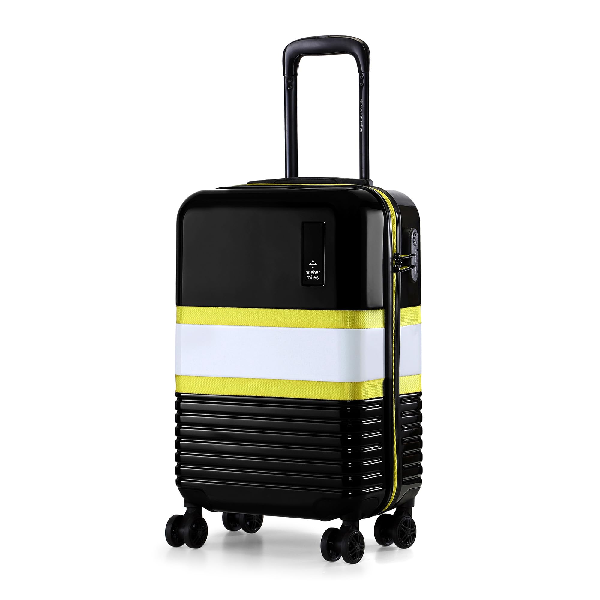 Mexico Hard-Sided Polycarbonate 8 Wheels Double Spinner Cabin Luggage Black and Grey 20 inch |55cm Trolley Bag,Small-image-48