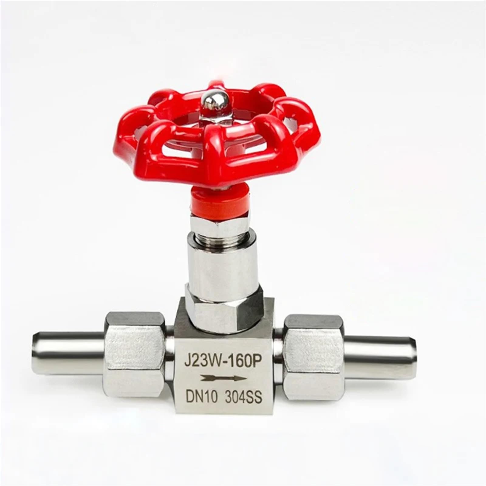 1/4 3/8 1/2 Inch Stainless Steel Pressure Globe Valve J23W-160P Welded Needle Valve 1Pcs(Size:3/8