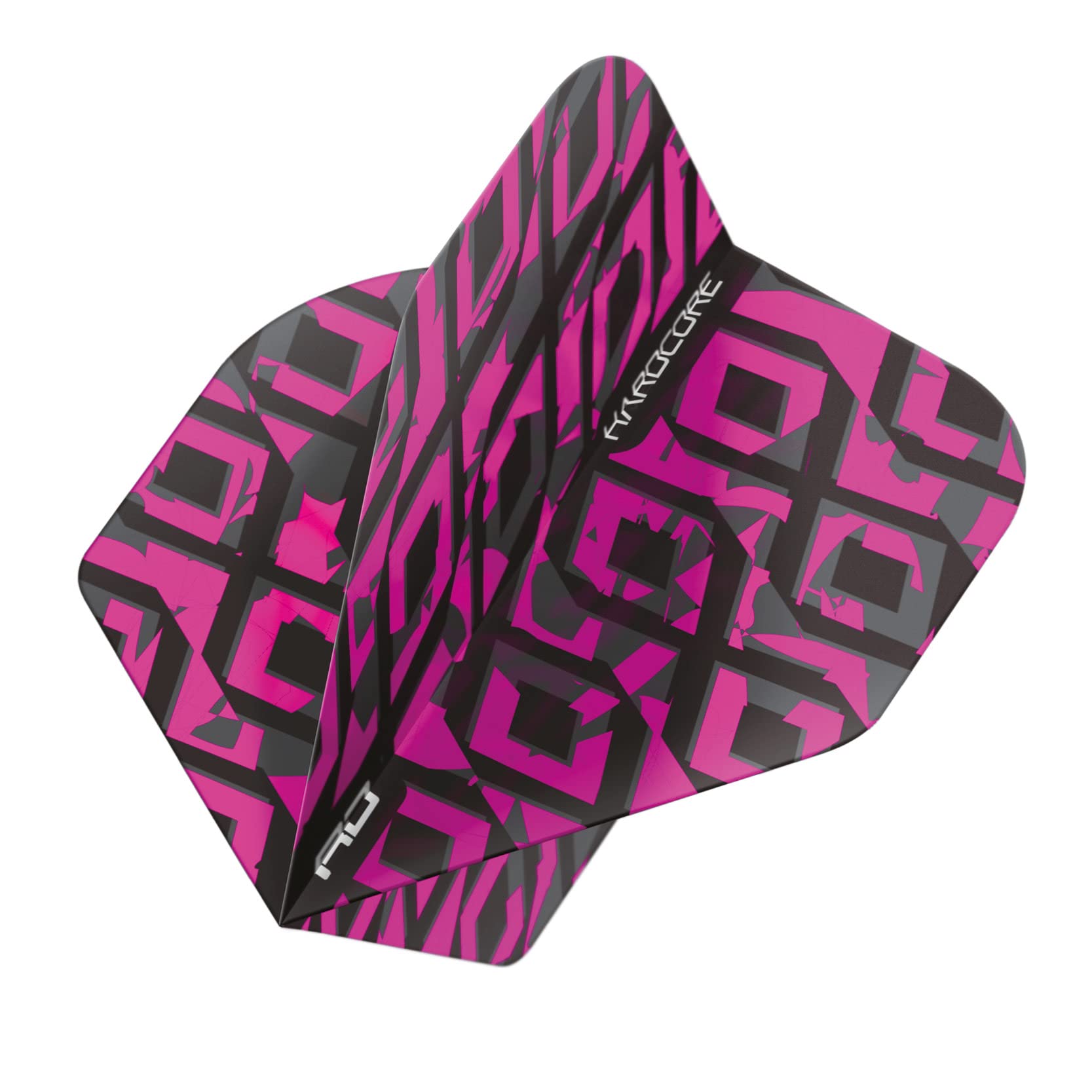 RED DRAGON Hardcore Radical Black & Pink Dart Flights - 4 Sets Per Pack (12 Dart Flights in total), Black and Pink - Image 2