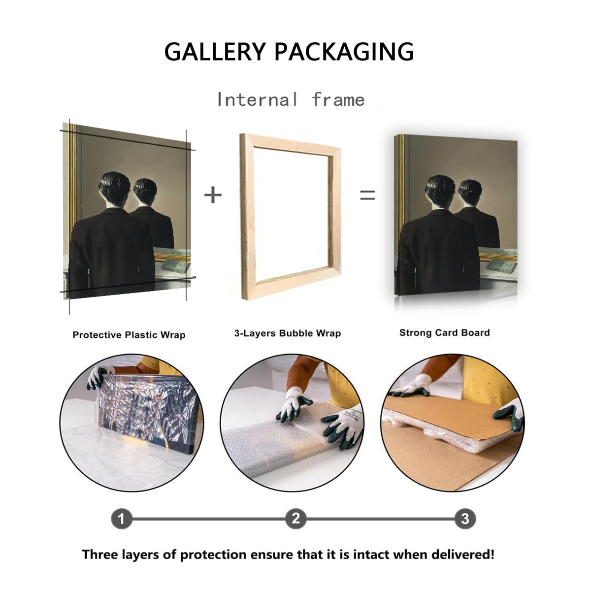 Magritte No Reproducir Lienzo Arte Surrealista 80x95cm