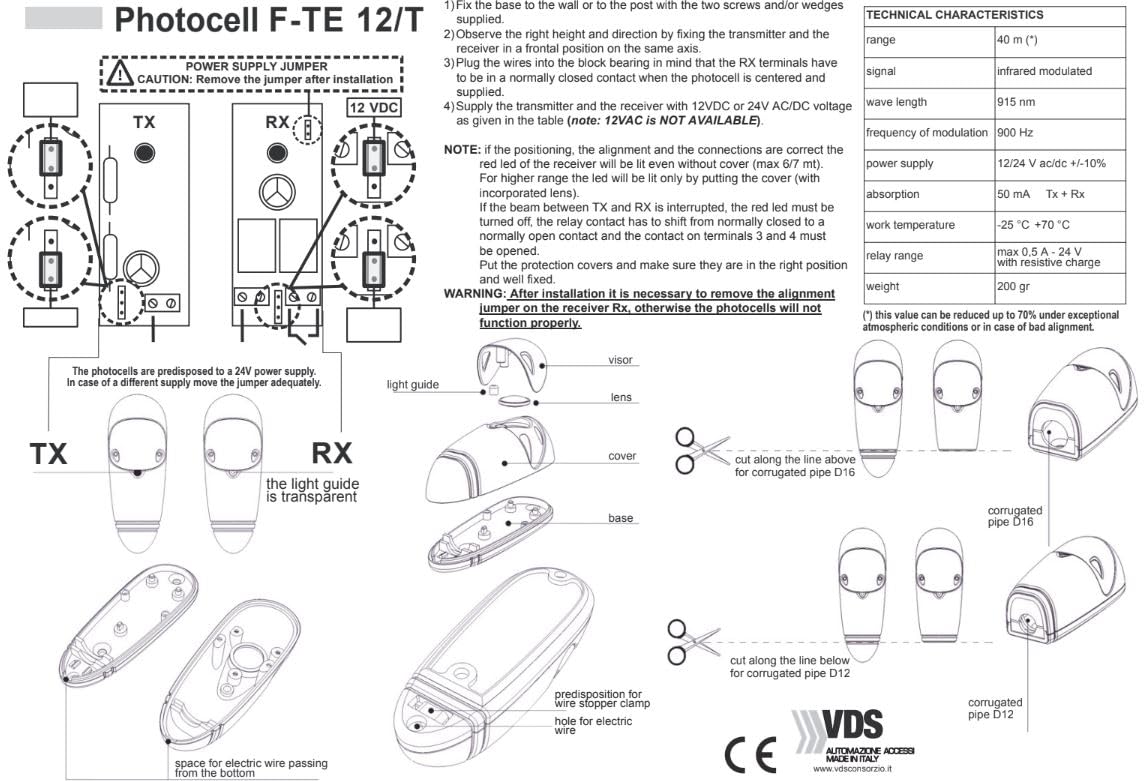 Vds - Photocellules fs vds