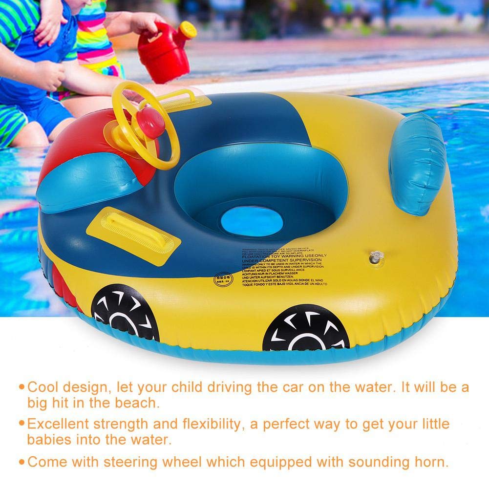 Bambino Anello Nuoto Boa Bambino Piscina con Volante Barca Gonfiabile Bambino Sedile Piscina Anello di Nuoto Galleggiante per Bambino Piscina Galleggiante Bambino Sedile Bagno per 1-5 Anni Bambini