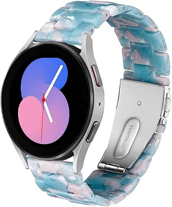 DEALELE Band kompatibla med Samsung Gear Sport/Galaxy Watch 4/Galaxy 3 41 mm/Galaxy Watch 42 mm/Active / Active 2, 20 mm färgglad hartsersättningsrem för Huawei GT2 42 mm