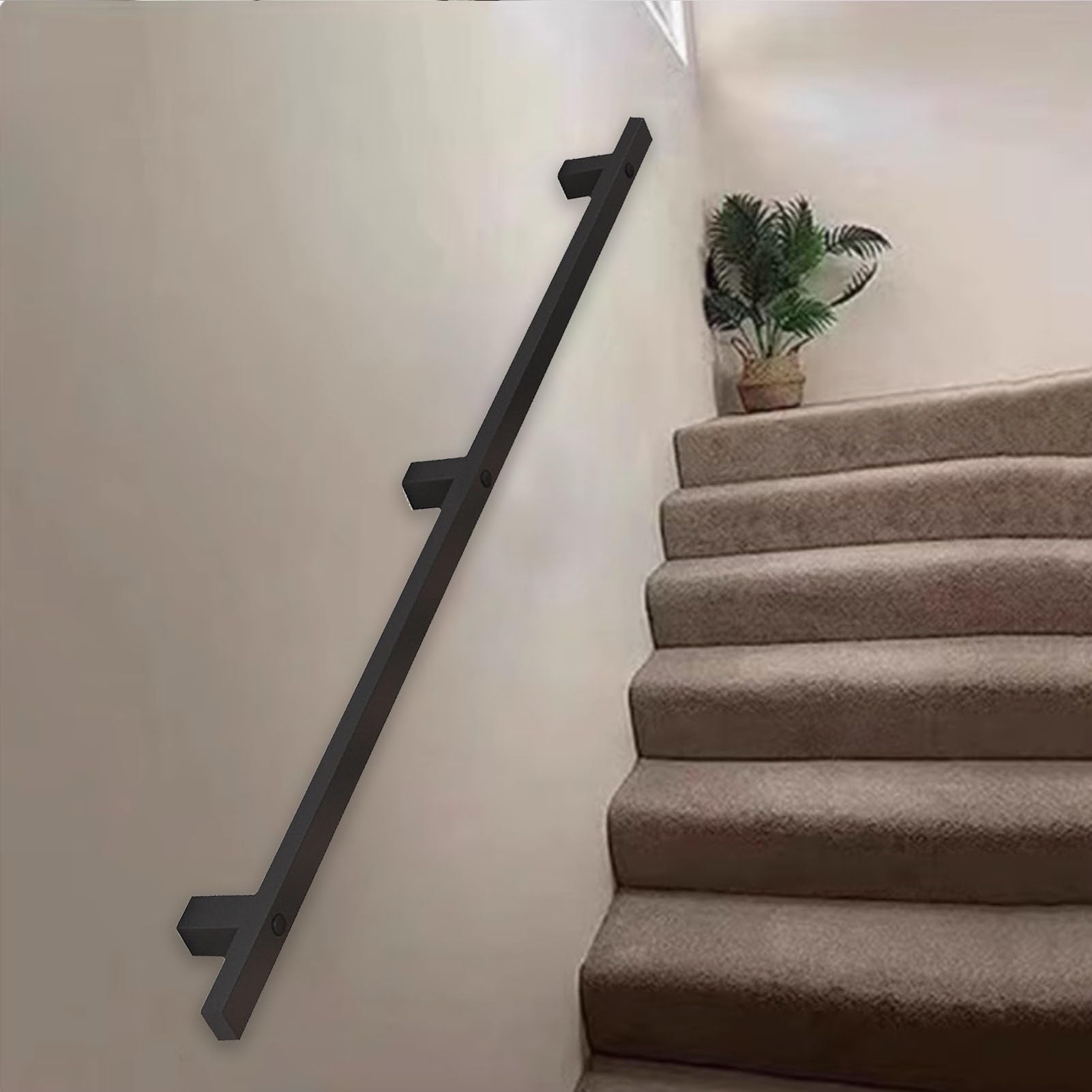 Rampe d'escalier en fer forgé pour sécuriser les marches glissantes