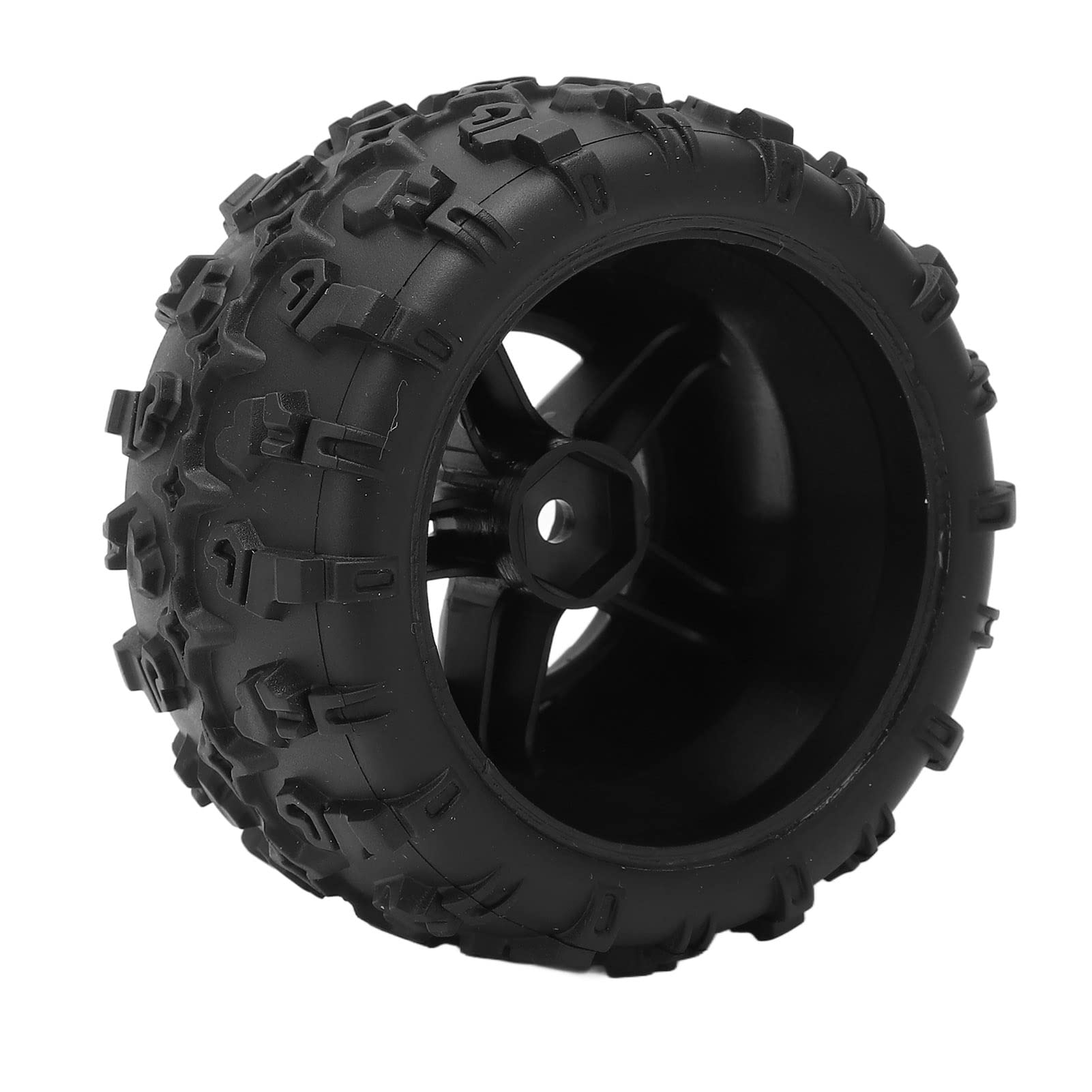 1 Para Kół RC, Opony Samochodowe RC w Skali 1/16 Plastikowa Obręcz Koła do Samochodu Zdalnie Sterowanego 1/16, Opona Samochodowa RC