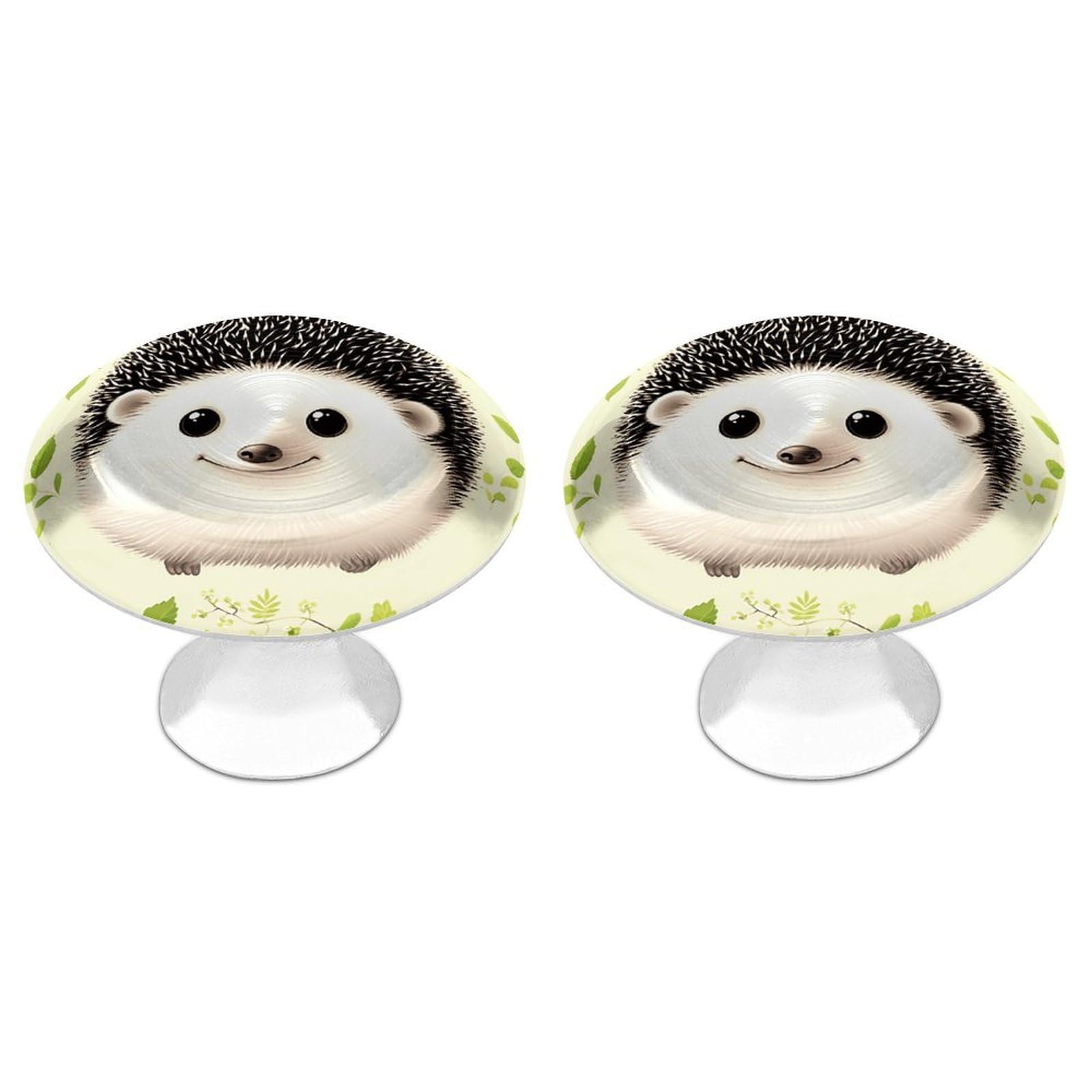Vstadank Style Cute Hedgehog Drawer Pulls Sturdy Stainless Steel Door Handle Round Cabinet Knobs Fashion Dresser Drawer Knobs Door Pulls Exquisite Cabinet Handles Furniture Pull 2Pcs