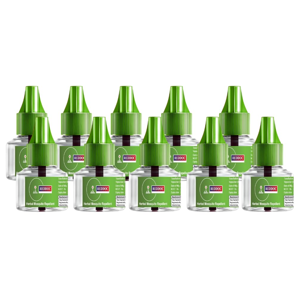 REDDOC Liquid Vaporizer, Refills (45ml each) | Kills Dengue, Malaria & Chikungunya Spreading Mosquitoes| Indias Only Mosquito Killer Brand Recommended (Herbal, Pack of 10) (B0D44VWNPV) Amazon Price History, Amazon Price Tracker