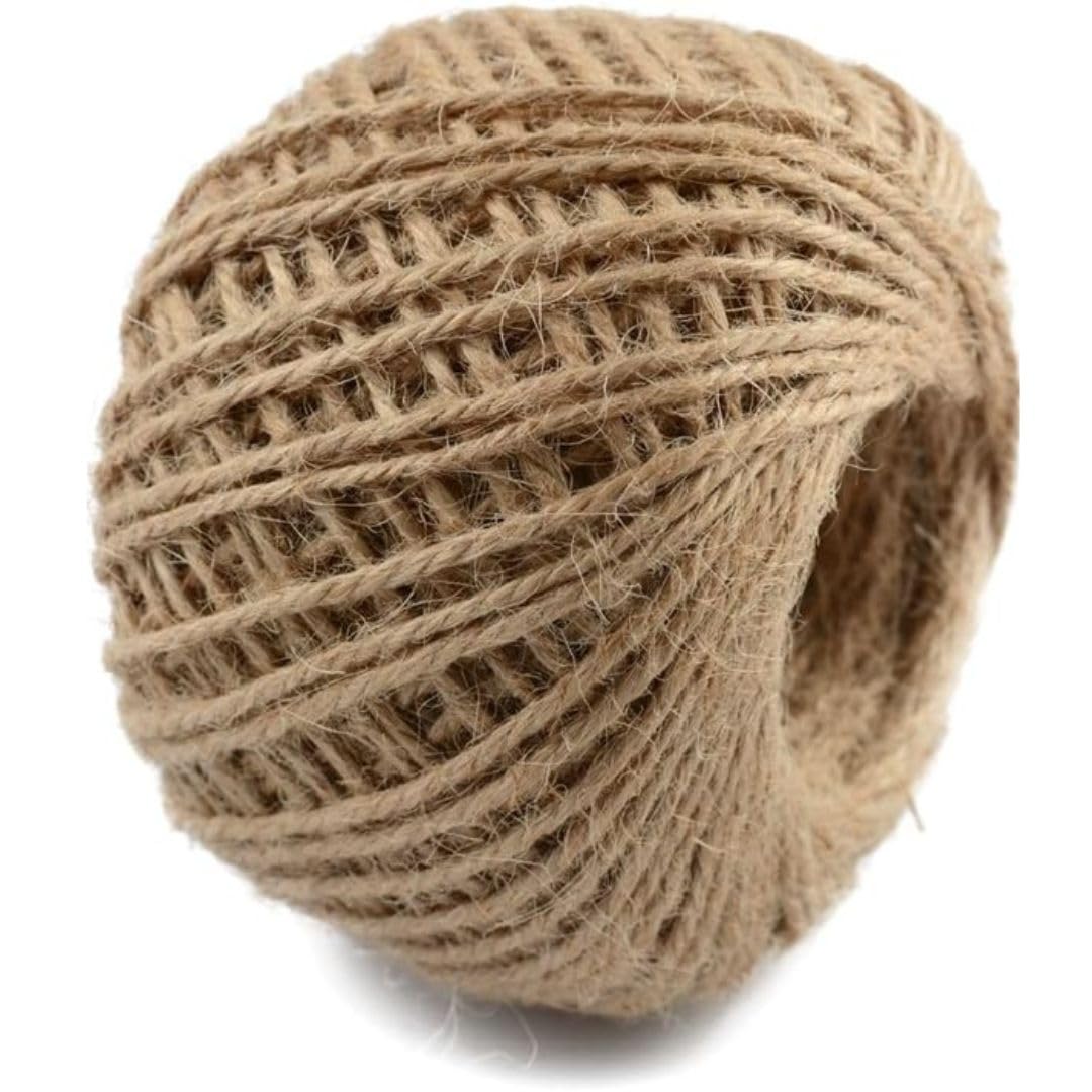 Natural Jute Twine – 3-Ply, 200m Durable Craft & Garden Rope, Biodegradable String for Packing, DIY, Gift Wrapping & Home Use (Brown) — Amazon image 2