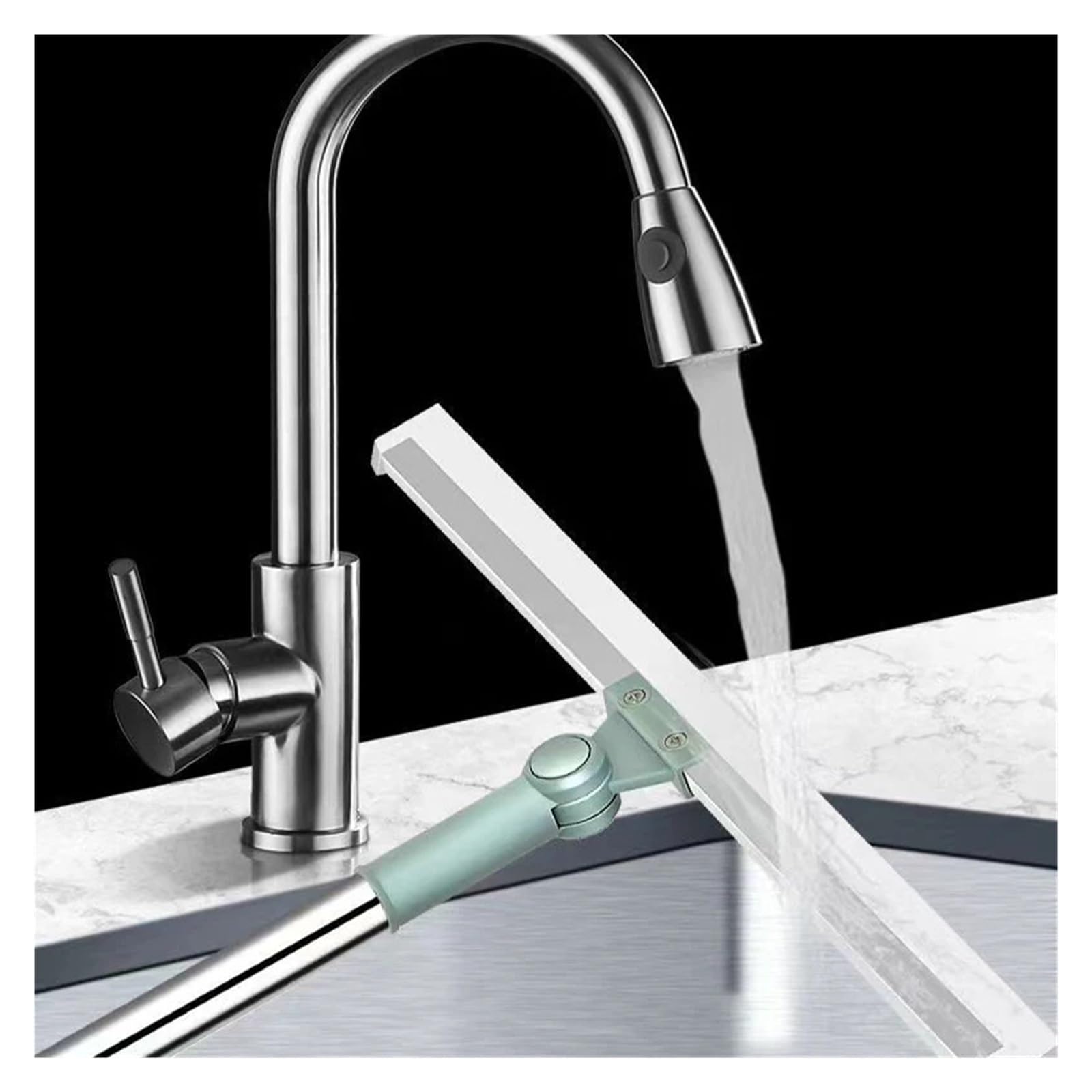 Inodoro Cuarto De Baño Limpiaparabrisas Escoba Mágica Barrer | Mopa doméstica for limpieza de pisos, artefacto de silicona, raspado de suelo(52cm with 2 strips)