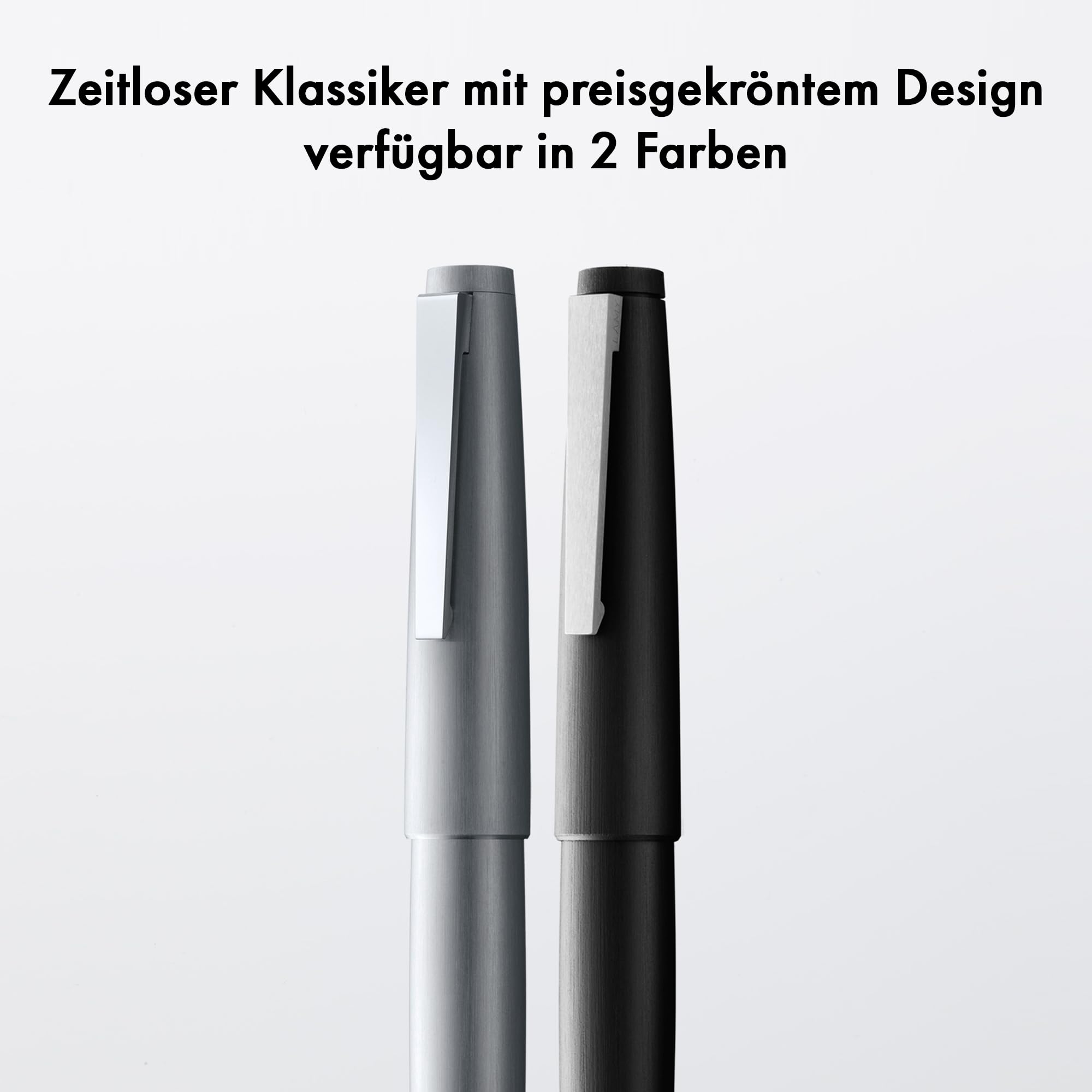 Lamy 2000 black Füller in Strichbreite M | Lamy Füller im robusten Gehäuse aus Polycarbonat – 14 kt. Goldfeder, partiell platiniert