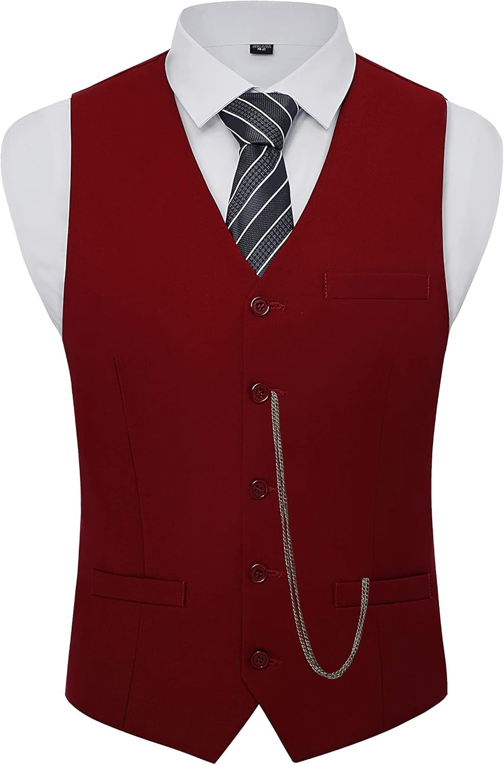 BABEYOND 1920s Mens Costume, Gatsby Gangster Costume Accessories Set For Men Vintage Vest Bowtie Pocket Watch Armbands - Image 3