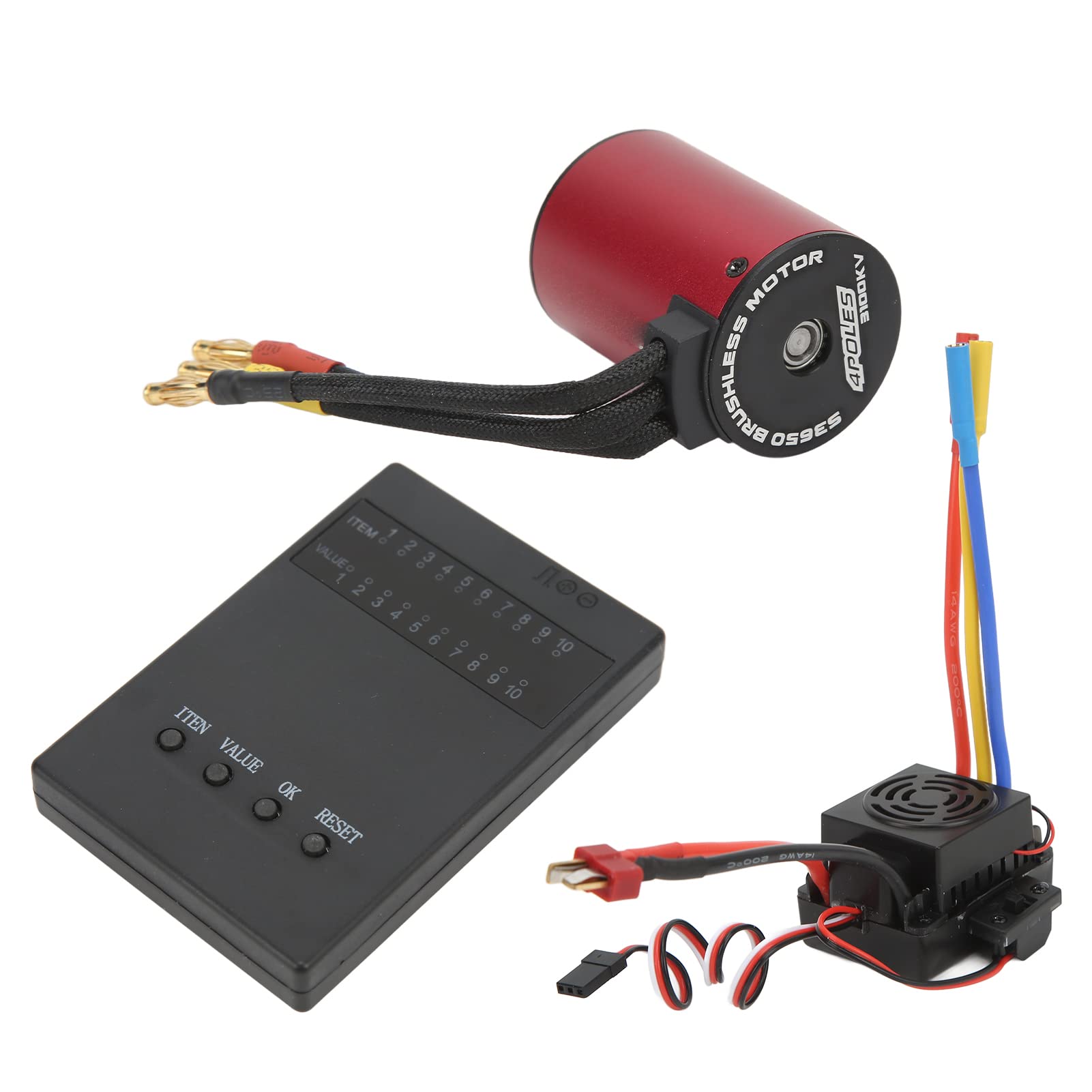 Changor S3650 3100KV Bezszczotkowy Silnik Wodoodporny + 60A Bezszczotkowy Zestaw ESC do Samochodu 1/10 RC - Wysokowydajny Stop Aluminium