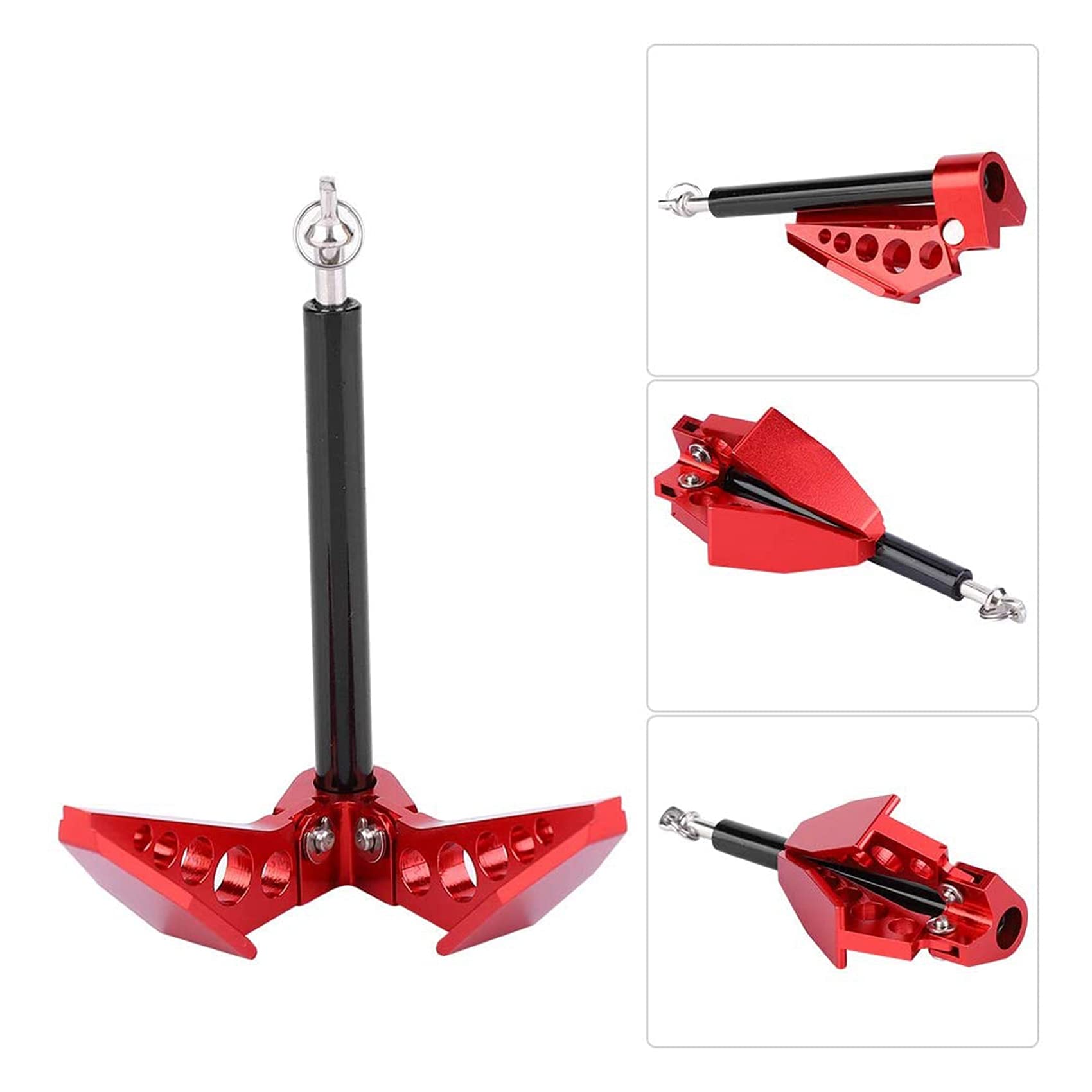 Ancoraggio per argano auto telescopico universale in metallo, ancoraggio per verricello pieghevole, per ciniglia auto con 1/10, TRX4 SCX10 D90 CC01