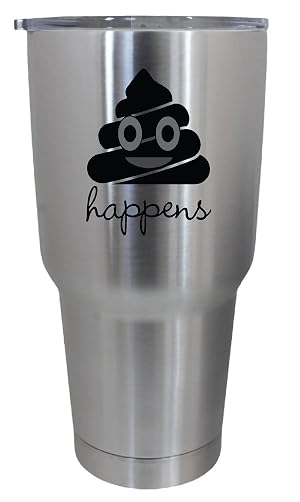 Epic Designs Cups drinkware tumbler sticker - Poop happens - cool sticker decal
