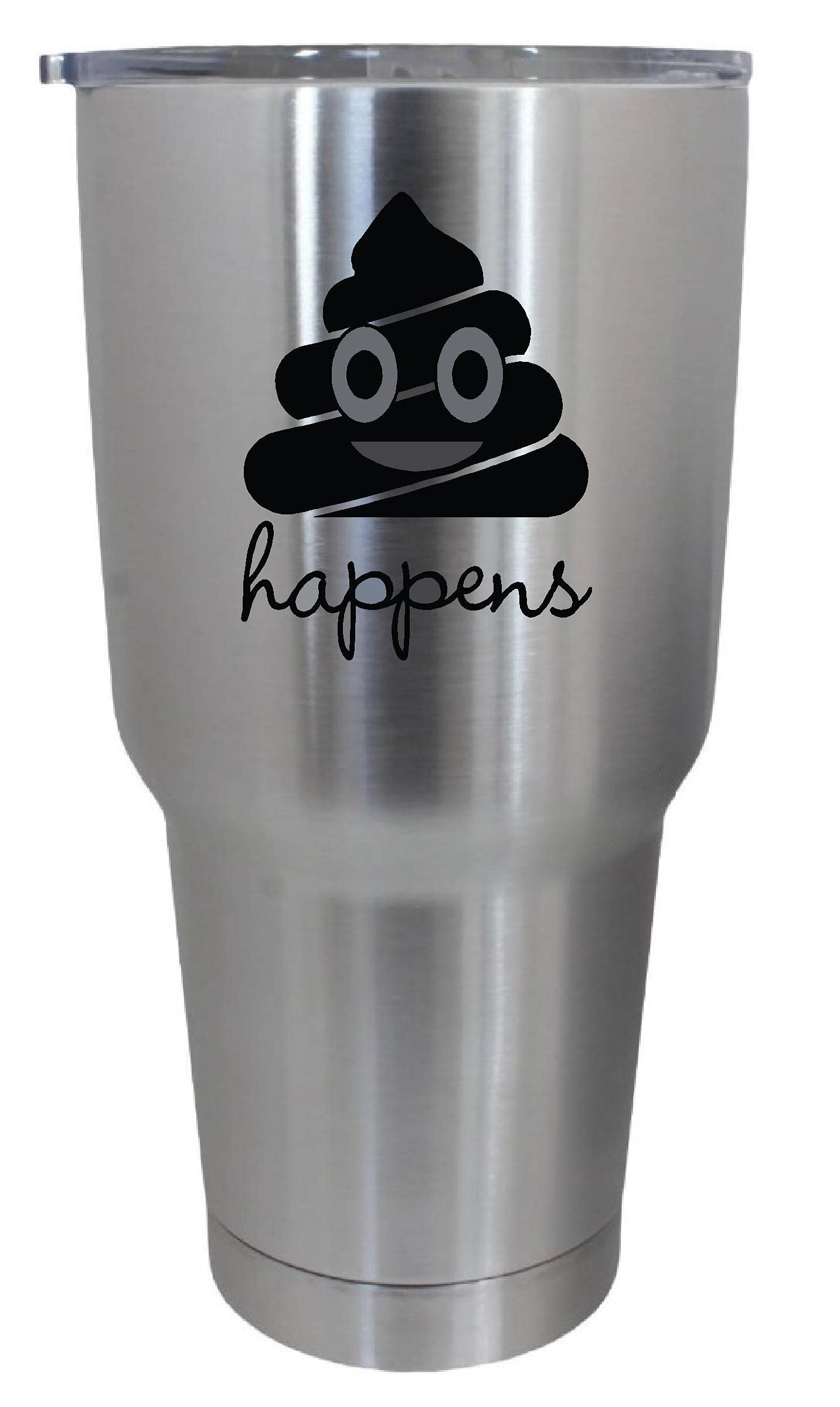 Epic Designs Cups drinkware tumbler sticker - Poop happens - cool sticker decal