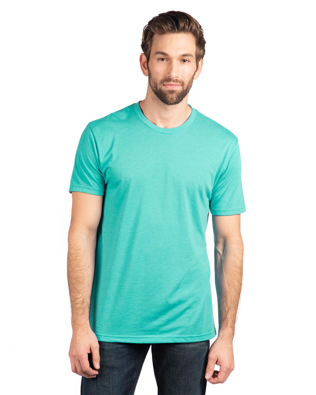 Next Level Apparel Men's Tahiti Blue Next Level Tri-Blend Crew Tee (6010) -Tahiti Blu -2Xl