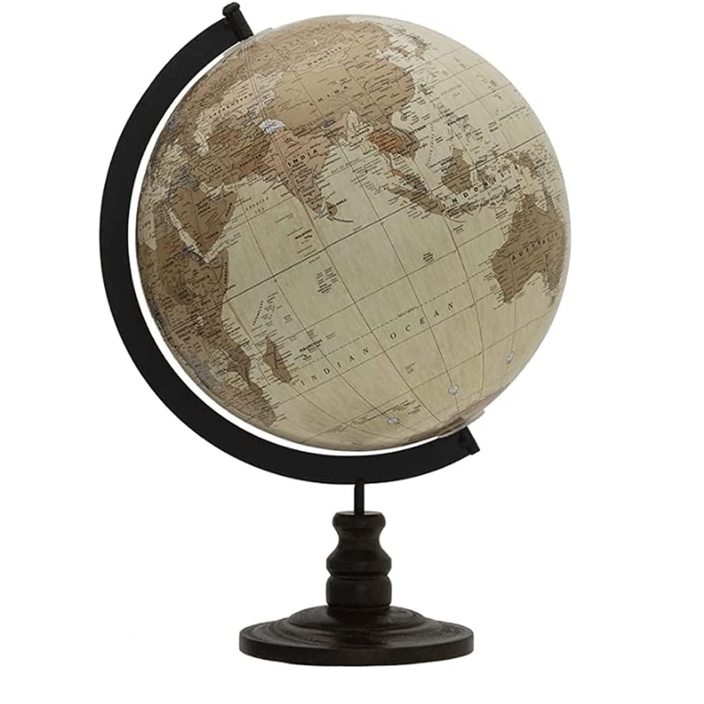 POCHY Belle Globes Globe éducatif Fait à la Main Globe géographique rétro Anglais Globe du Monde créativité Globe Rotatif pour la Maison Salon Pratique Mode