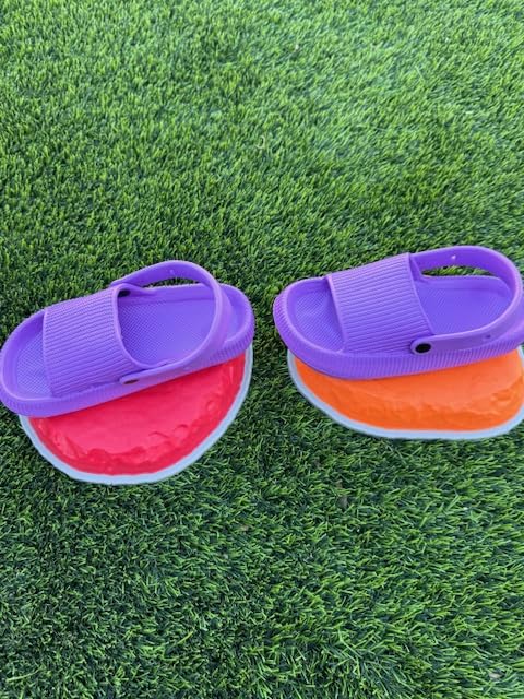 Farz Kids and Adolescents Slides with Heel Strap (Purple, US Footwear Size System, Toddler, Numeric Range, Medium, 4.5, 5)2