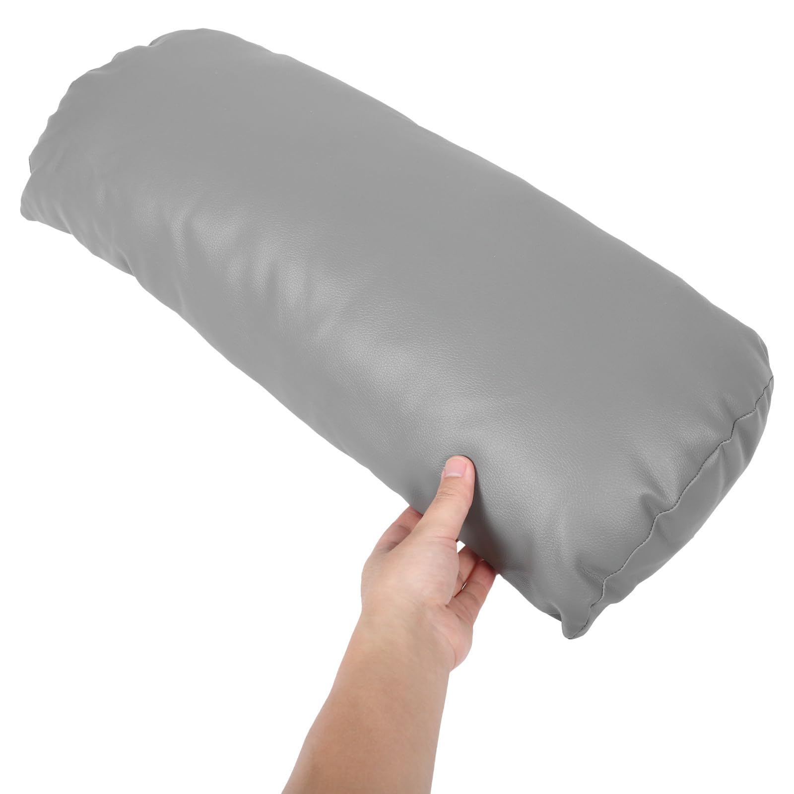 Cojín para Reposapiés Almohada de Cuello Largo PU Soporte Cómodo para Piernas y Rodillas, para Dormitorios y Ocio, Gris