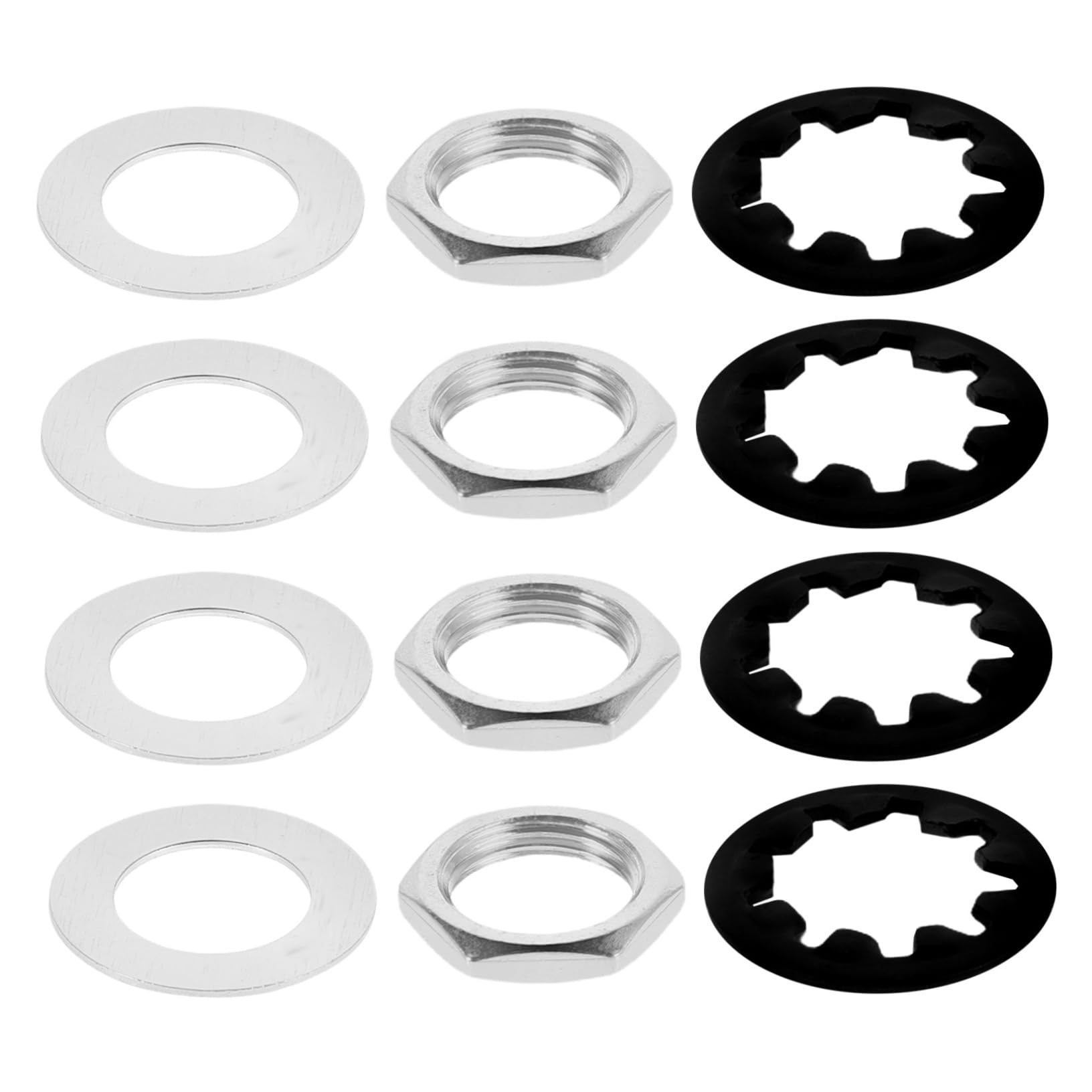 ibasenice Universal Fit Guitar Accessories Potentiometer Nuts Washers and Star Washers Set for Electric Guitars