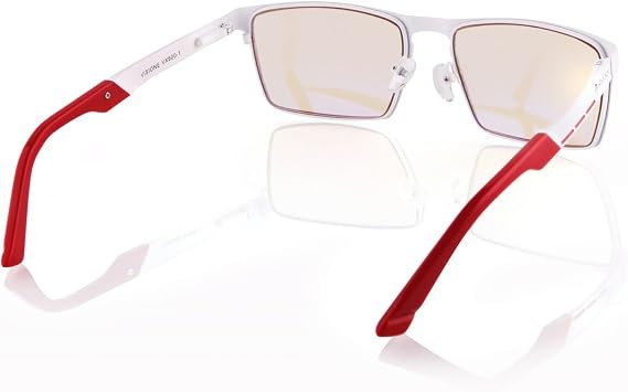 Arozzi - Visione VX800 Blue Light Blocking Computer and Gaming Glasses - Anti-Glare, UV Protection - White