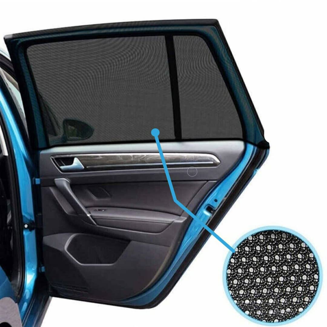 Anka Marka Car Sun Shade for Baby - Sun Shades for Car Windows - 2 Pack Mosquito Net , Window Socks - Protection for Baby , Kids and Pets - Fits Most Cars,001