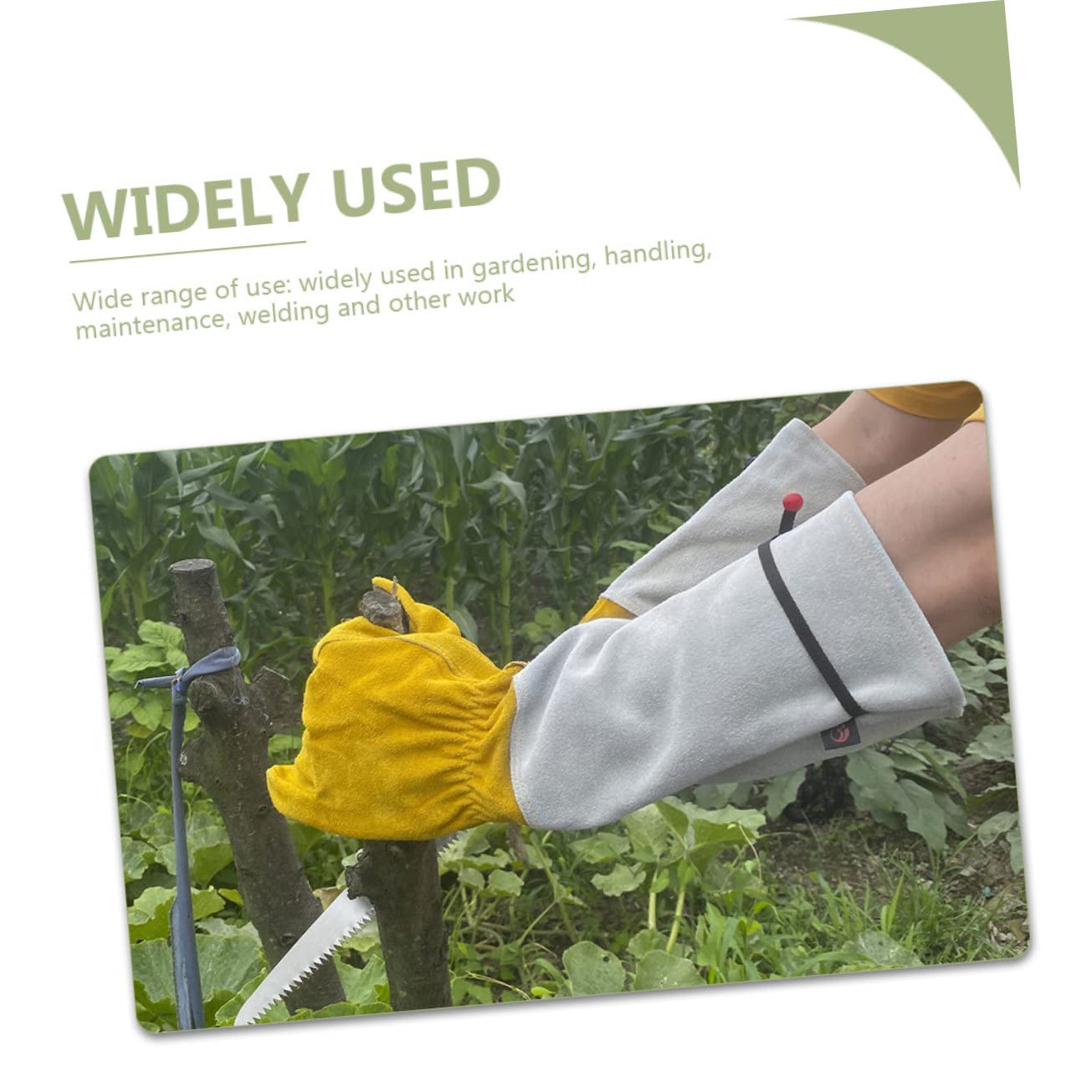 Guantes de Jardinería a Prueba de Espinas para Plantas Espinosas, Hechos de Cuero Sintético Cómodos para Mantenimiento y Manejo,