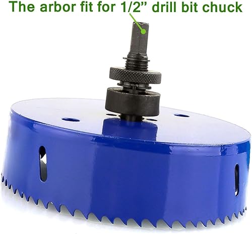 Miniatura 3 de Sierra de agujero de 6 pulgadas para hacer tableros de cornhole de 5.984 in, cortador de perforación de agujero de maíz de alta resistencia