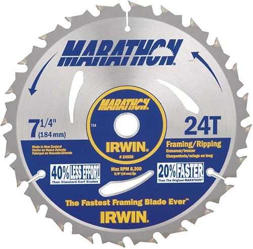 Miniatura 3 de Irwin 14030  24030 Marathon - Hoja de sierra circular de 7-14 pulgadas, 24 dientes, paquete de 10