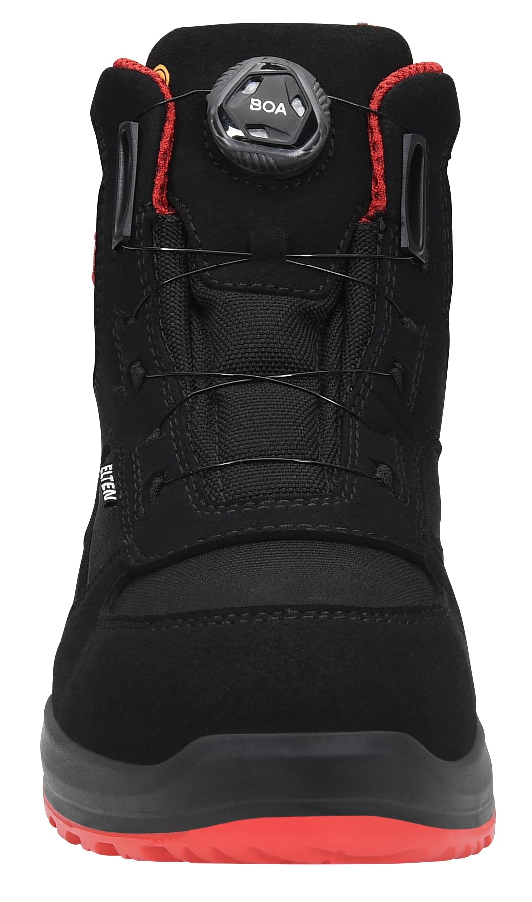 ELTEN HANNAH XXTL BOA black-red Mid ESD S3S | Sicherheitsschuhe für Damen & Herren, Stahlkappe, leicht, atmungsaktiv