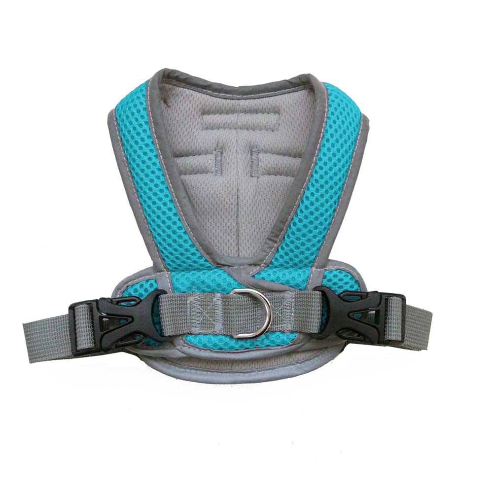 Precision Snap N Go - Arnés deportivo de malla resistente para perro, 7-70 libras, chaleco fácil de poner, chaleco ajustable XS a XL, chaleco suave para caminar, extra grande, turquesa