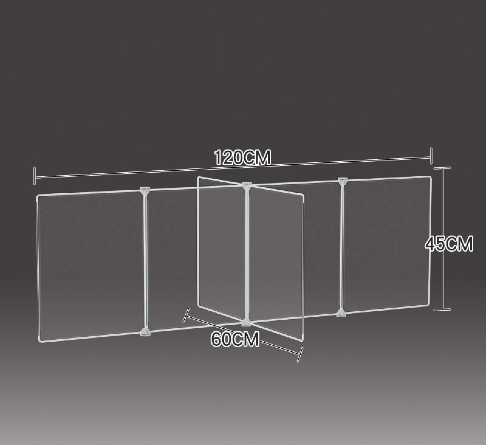 Barriera Parafiato In Resina Trasparente Da Banco - Schermo Divisorio Protettivo Per Uffici, Farmacie E Negozi - Foto 11